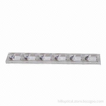 6-in-1 LED optical lens, 160x26mm, with 60 x 120°